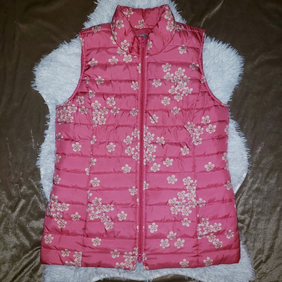 J. Jill Jackets & Blazers - J.Jill pink floral puff vest